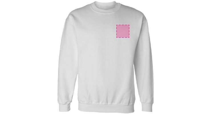 Regenjas Darmen Precies Sweater bedrukken: Voorkant op de borst - DesignPrinting