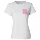 Dames T-shirt bedrukken: Voorkant op de borst