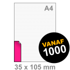 Sticker drukken 35x105 mm