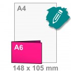 A6 uitnodiging maken - liggend