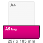 Uitnodiging A4 naar A5 lang liggend