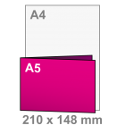 Uitnodiging A4 lang naar A5