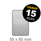 Plastic visitekaartjes - 55x85 mm staand